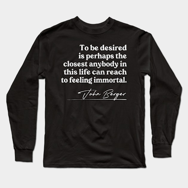 John Berger Fan Art Design Long Sleeve T-Shirt by CultOfRomance